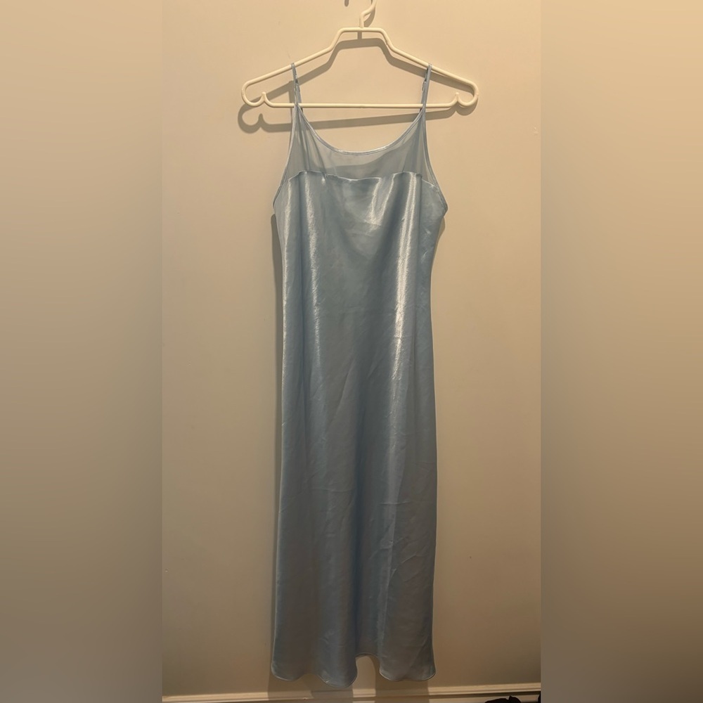 Vintage Maxi Baby Blue Slip Dress